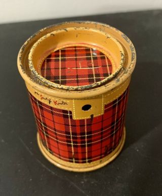 Vintage 1950s Tin Plaid My Merry Skotch Kooler For Ginny,  Betsy Mccall,  Barbie