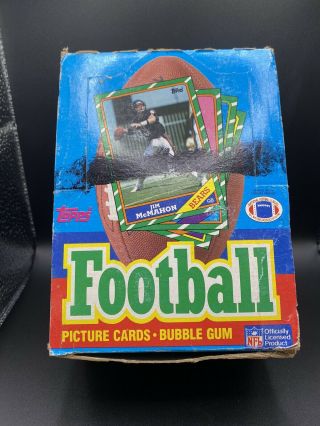 1986 Topps Football Wax Box With 36 Wax Packs Jerry Rice Rookie???