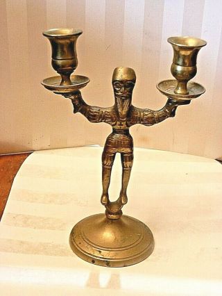 Rare Brass Candlestick Russian Medieval And Renaissance Period