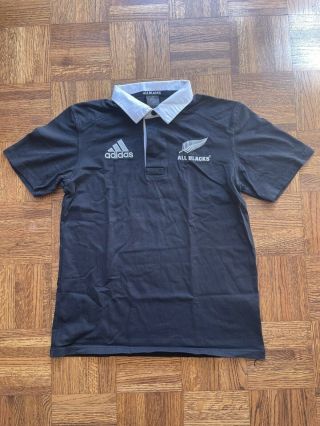 Adidas All Blacks Rugby Polo Jersey Size S Zealand
