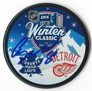 Chris Osgood Signed 2014 Winter Classic Puck Detroit Red Wings Autographed,
