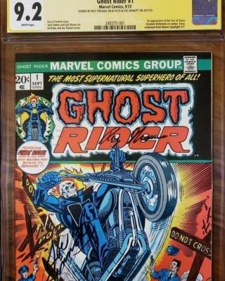 Ghost Rider 1 (1973) Cgc 9.  2 Signed By Roy Thomas And Joe Sinnott