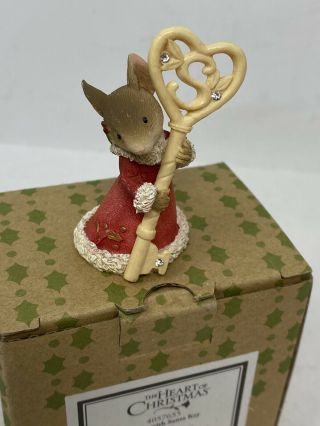 Enesco Heart Of Christmas Mice Mouse With Santa Key Figurine