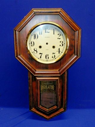 Vintage Verichron Regulator Wall Clock Chime - Empty Case And Dial Only