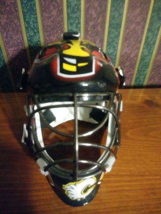 Nhl Franklin Red Black Yellow Color Calgary Flames Mini Helmet