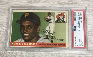 1955 Topps Roberto Clemente Rookie Card Rc 164 Psa 4 Vg - Ex Pirates G4