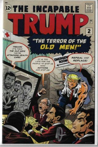 The Incapable Trump 2 Nycc Exclusive Comic Book Nm,  White Rare 1/200 Signed