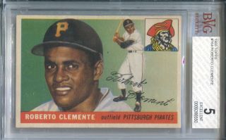 Roberto Clemente 1955 Topps 164 Rookie Card Bvg 5 Pirates