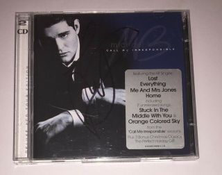 Signed Michael Buble Call Me Irresponsible Cd Rare Authentic Home