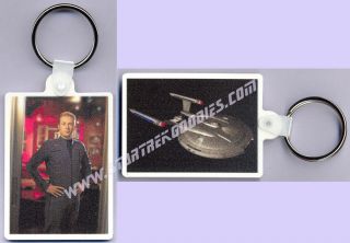 Star Trek: Enterprise Rare Keyring Commander " Trip " Tucker And Nx - 01