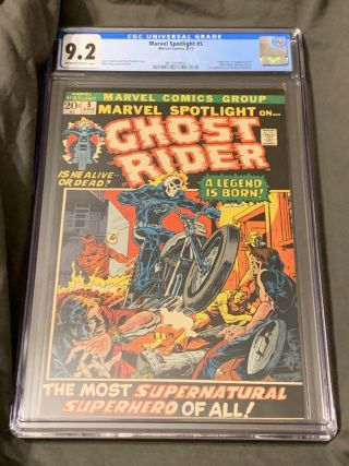 Marvel Spotlight 5 1st App Ghost Rider Marvel Aug 1972 Cgc 9.  2 $260k In 9.  8