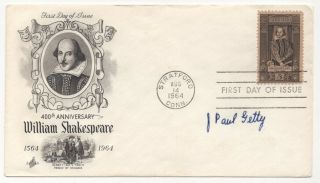 J.  Paul Getty - Getty Oil Company Magnate - Autographed Fdc