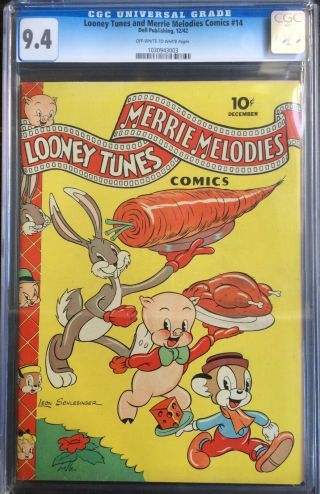 Looney Tunes And Merrie Melodies Comics 14 Cgc 9.  4 3rd Highest On Census 1942