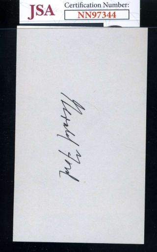 Gerald Ford Jsa Hand Signed 3x5 Index Card Autograph