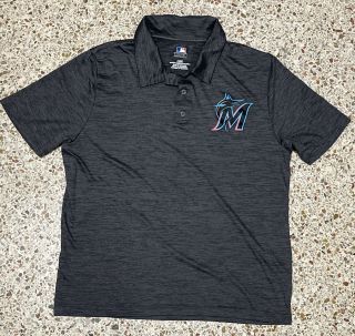 Miami Marlins Mlb Merchandise Polo Golf Shirt Mens L