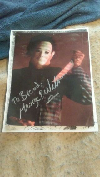 Halloween Michael Myers George P.  Wilbur Signed 8x10 Picture.  Very Kool Pic.