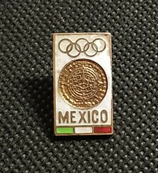 Olympica Mexico 68 Olympics Games Official Lapel Pin Badge - Rare