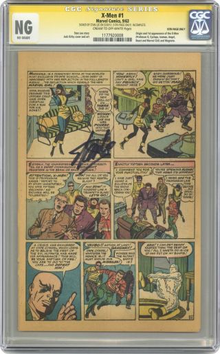 Uncanny X - Men 1 Cgc Ng 10th Page Only Ss 1177920008 1st App.  X - Men