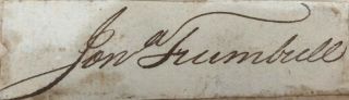 Jonathan Trumbull - Clipped Signature Of The Rev War - Era Governor Of Connecticut