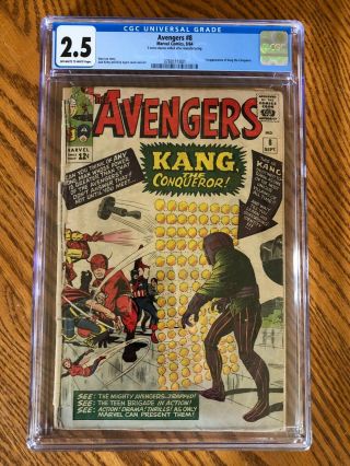 Avengers 8 Cgc 2.  5 Off - White White Pages First Appearance Kang 3 Extra Staples
