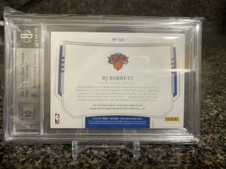 RJ barrett 2019 National Treasures RPA /75 Bgs 9 W great subs and 10 auto 2