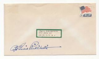 Eddie Rickenbacker - Wwi Fighting Ace,  Medal Of Honor - Autographed Envelope