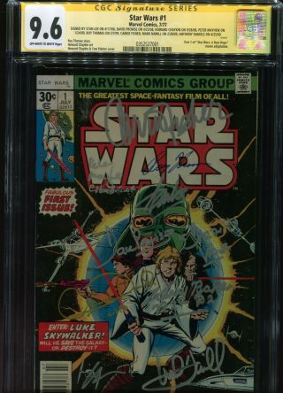 Star Wars 1 Cgc 9.  6 Signed Stan Lee,  8 Marvel Comics 1977
