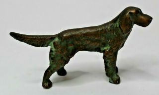 Small Vintage Solid Bronze?? Pointer Hunting Dog Figurine