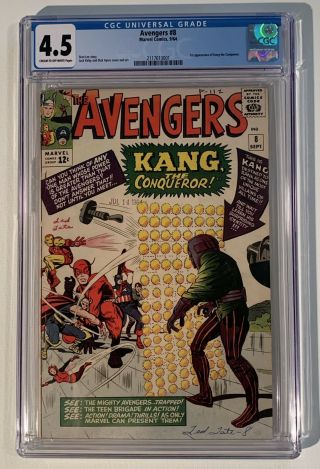 Avengers 8 Cgc 4.  5 (1964) 1st App Kang The Conqueror Marvel Mcu Loki Key