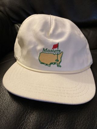 The Masters Vintage Golf Snapback Hat Cap Augusta National Derby Cap Rope White