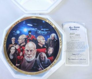 Star Trek Next Generation Episodes Collector Plate: All Good Things 1994