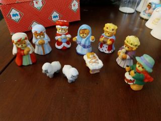 Enesco Lucy And Me Bear Nativity 10 Piece Set