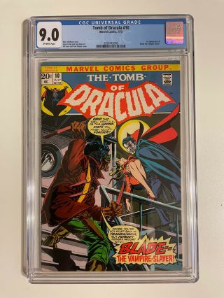 Tomb Of Dracula 10 Cgc 9.  0 1st Appearance Blade The Vampire Slayer Marvel,  1973