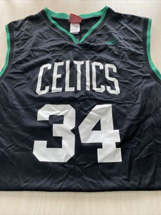 Boston Celtics Jersey.  Paul Pierce 34.  Made By Reebok.  Size Large