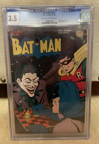 Batman 23 Cgc 3.  5 Classic Joker Cover And Story - Hot Book & Investment