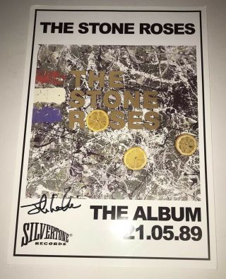 Signed John Leckie The Stone Roses Debut Album Promo 12x8 Photo Rare Ian Brown