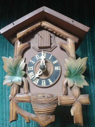 Vintage Mini Small Cuckoo Clock Germany Black Forest German