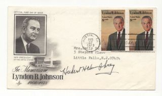 Hubert Humphrey - 38nd U.  S.  Vice President - Autographed First Day Cover