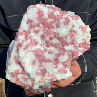 7.  84lb Natural Red Tourmaline Quartz Crystal Stone