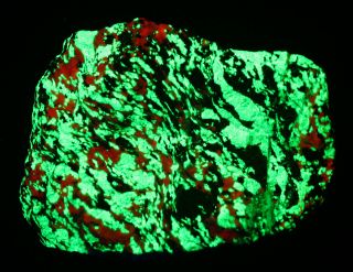 Willemite Fluorescent Mineral Mylonite,  Sterling Hill Mine,  Near Franklin Nj