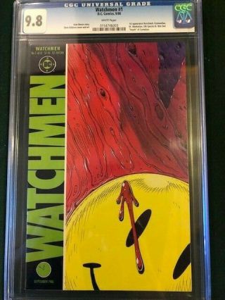 Watchmen 1 Cgc 9.  8.  White Pages.  Highest Graded 1st Appearance