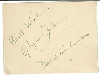 Glynis Johns,  David Tomlinson.  Mary Poppins,  Valerie Hobson Signed Album Page