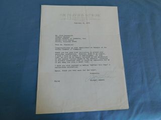 Michael Landon - Nbc Television Network Letter Head Document Signed 02/26/1975