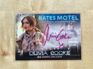 Olivia Cooke Bates Motel Authentic Autograph Card.