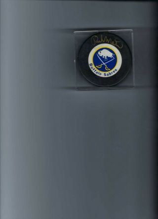 Rick Martin Buffalo Sabres Signed Hockey Puck Autographed Includes Puck Case