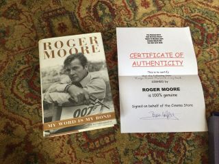 Signed By Roger Moore My Word Is My Bond: The Autobiography Signed With Cert