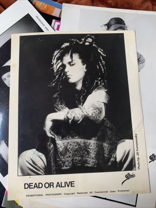 Dead Or Alive Early Epic Promo Press Photo Signed By Pete Burns