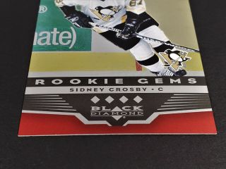 05 - 06 UD BLACK DIAMOND SIDNEY CROSBY RUBY RED ROOKIE AUTHENTIC SP RARE 66/100 3