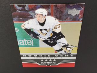 05 - 06 UD BLACK DIAMOND SIDNEY CROSBY RUBY RED ROOKIE AUTHENTIC SP RARE 66/100 4