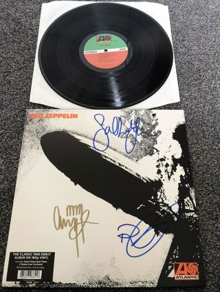 Hand Signed Led Zeppelin Coda Vinyl Record By Plant,  Jimmy Page & Jones
